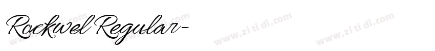 Rockwel Regular字体转换 Rockwel Regular字体转换